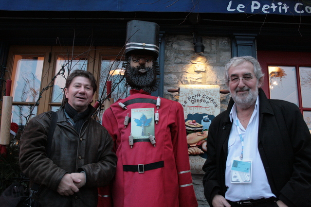 Février 2010, Québec. Avec Luc Sotiras, directeur du Train-Théâtre avant une réunion de travail des diffuseurs européens Février 2010, Québec. Avec Luc Sotiras, directeur du Train-Théâtre avant une réunion de travail des diffuseurs européens