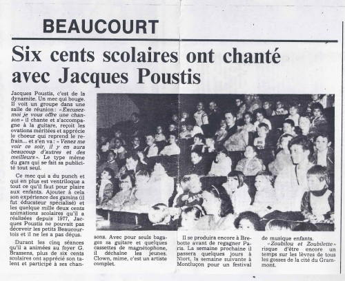 article beaucourt POUSTIS BEAUCOURT